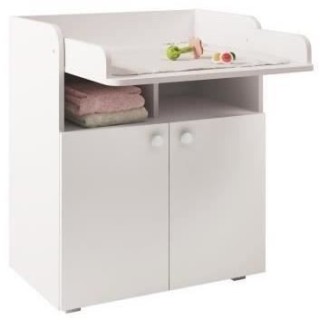 POLINI KIDS AMELI Commode a langer POLSKA 2 portes avec plan rabattabl