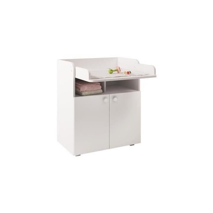 POLINI KIDS AMELI Commode a langer POLSKA 2 portes avec plan rabattabl