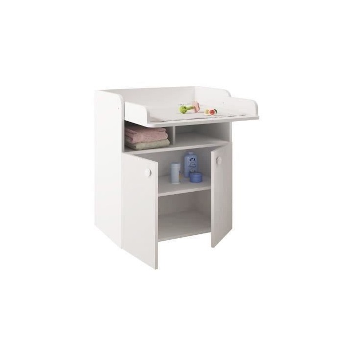 POLINI KIDS AMELI Commode a langer POLSKA 2 portes avec plan rabattabl