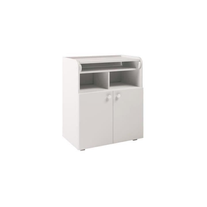 POLINI KIDS AMELI Commode a langer POLSKA 2 portes avec plan rabattabl