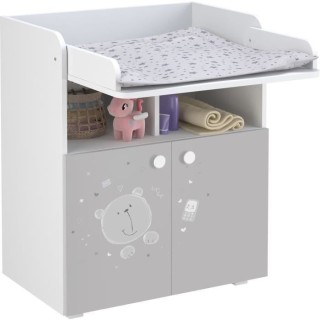 POLINI KIDS OURSON TEDDY Commode a langer POLSKA 2 portes avec plan ra