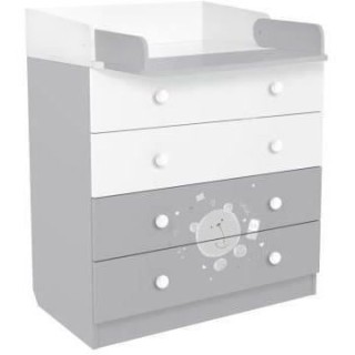 POLINI KIDS OURSON TEDDY Commode a langer VOLGA 4 tiroirs avec plan a