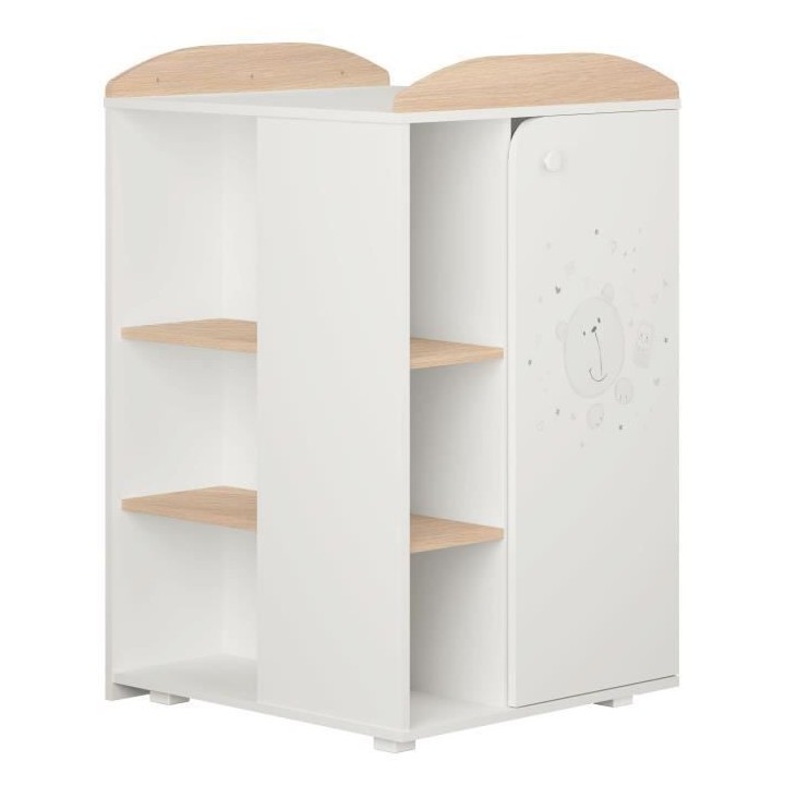 Polini - lit combine évolutif Teddy blanc/naturel de 60x120 cm a 90x1