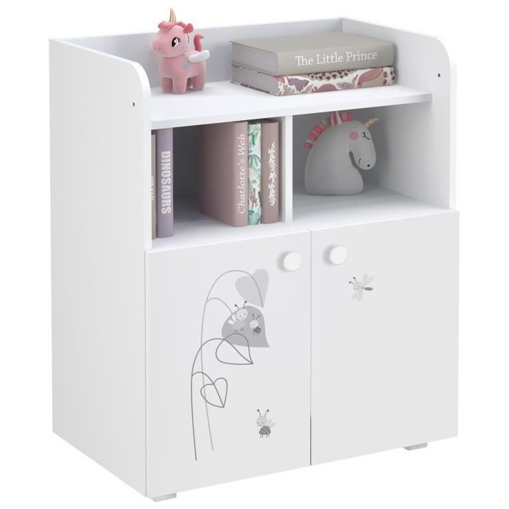 POLINI KIDS AMIS ZEN Commode a langer POLSKA 2 portes avec plan rabatt