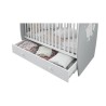 POLINI KIDS OURSON TEDDY Lit NEVA 120*60 avec tiroir blanc/gris