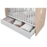 POLINI KIDS AMIS ZEN Lit NEVA 120*60 avec tiroir blanc/naturel