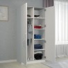 POLINI KIDS OURSON TEDDY Armoire NINA 2 portes avec penderie blanc/gris - Hauteur 190 cm