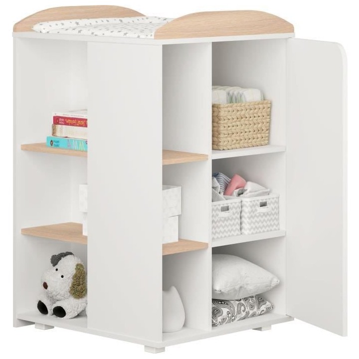 Polini - lit combiné évolutif Ameli blanc/naturel de 60x120 cm a 90x