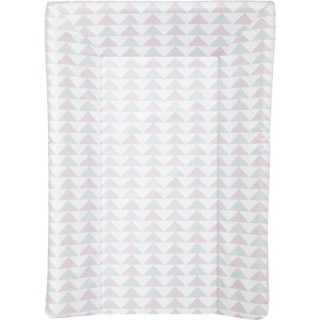 BABYCALIN Matelas a langer Luxe - Motifs géométriques - Rose et gris