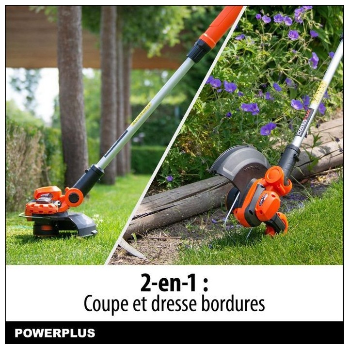 Powerplus Dual Power Coupe-Bordure Batterie POWDPG7541 - 20 V, 250 mm