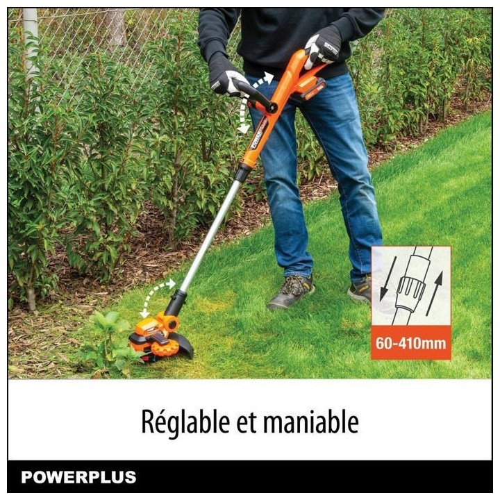 Powerplus Dual Power Coupe-Bordure Batterie POWDPG7541 - 20 V, 250 mm