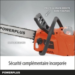 Powerplus Dual Power Tronçonneuse a Batterie POWDPG7576 - 40 V,Guide de 350 mm, sans Batterie ni Chargeur