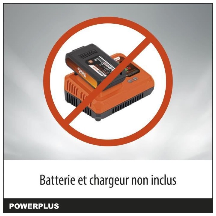 Powerplus Dual Power Tronçonneuse a Batterie POWDPG7576 - 40 V,Guide