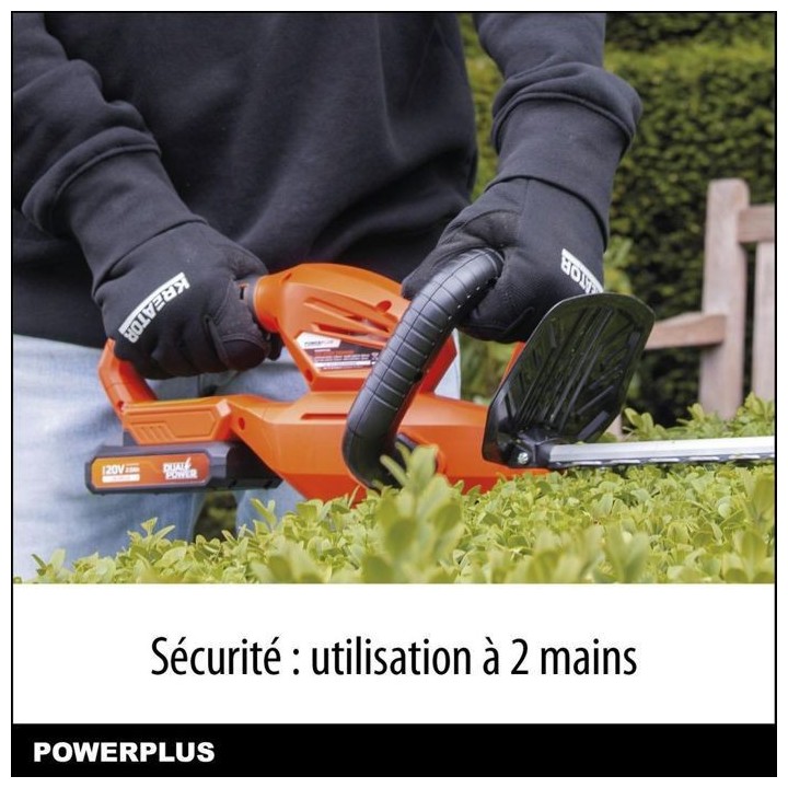 Dual Power Taille-Haie Batterie POWDPG75320 - 20 V, Batterie et Charge