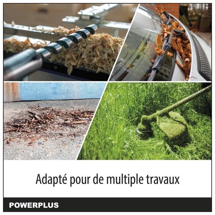 Dual Power Souffleur de Feuilles a Batterie POWDPG7521 - 20 V, Ramasse