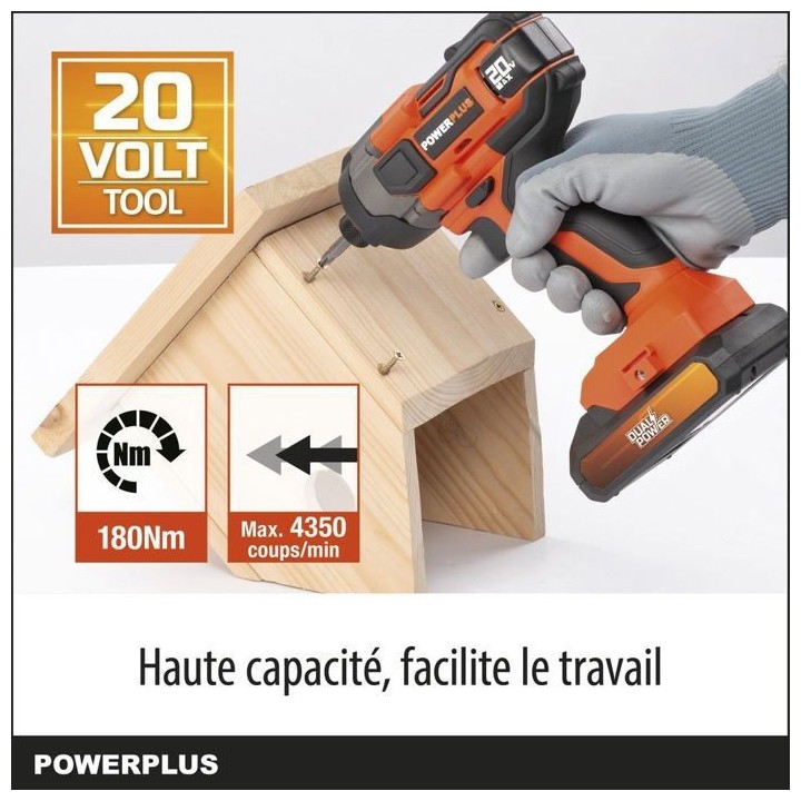 Visseuse a choc sans fil 20V 180Nm - DUAL POWER POWDP20100 - Livrée s
