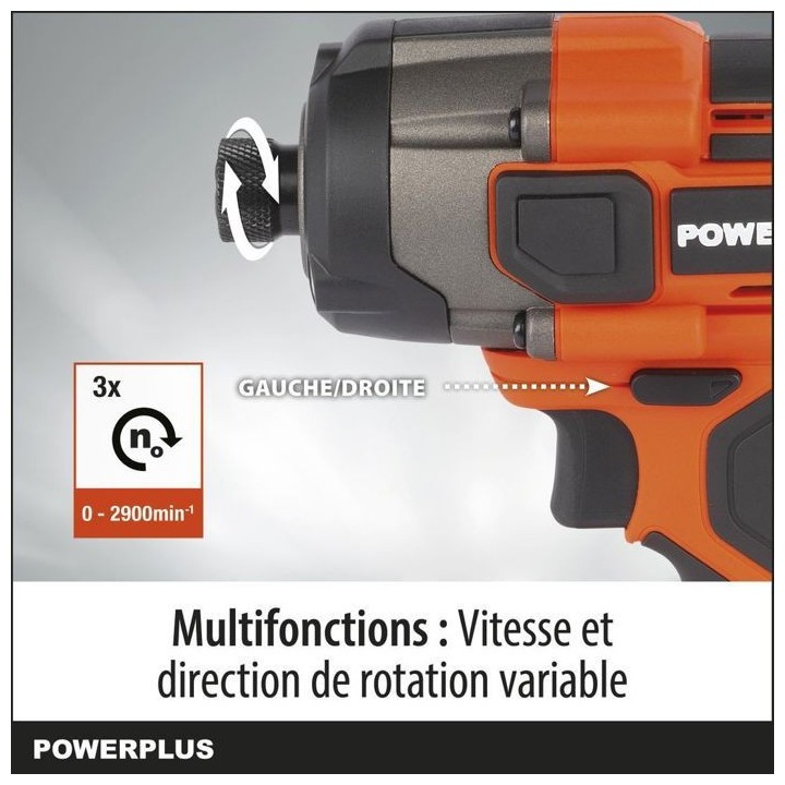 Visseuse a choc sans fil 20V 180Nm - DUAL POWER POWDP20100 - Livrée s