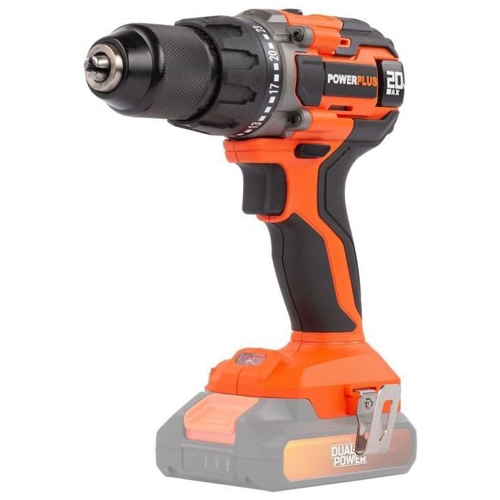 Perceuse visseuse sans fil 20V 50Nm - DUAL POWER POWDP15100 - Livrée