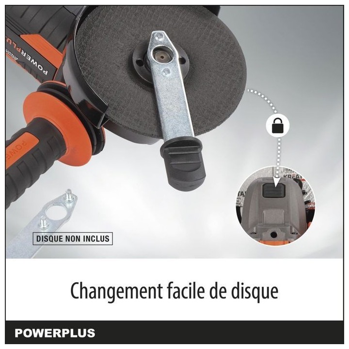 Meuleuse d'angle sans fil 40V 125mm BRUSLESS - DUAL POWER POWDP35170 -