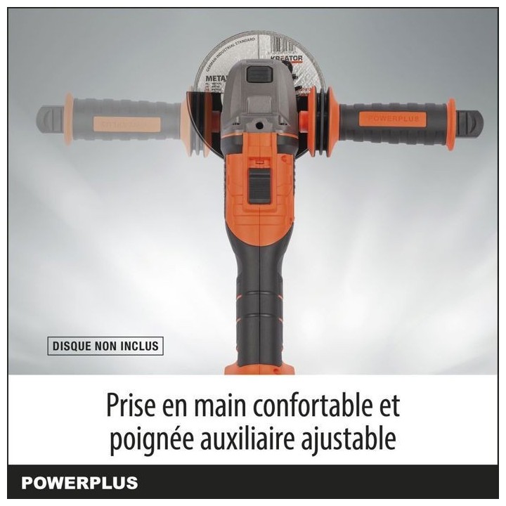 Meuleuse d'angle sans fil 40V 125mm BRUSLESS - DUAL POWER POWDP35170 -