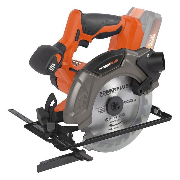 Scie circulaire sans fil 20V 165mm + 1x lame 24D - DUAL POWER POWDP252