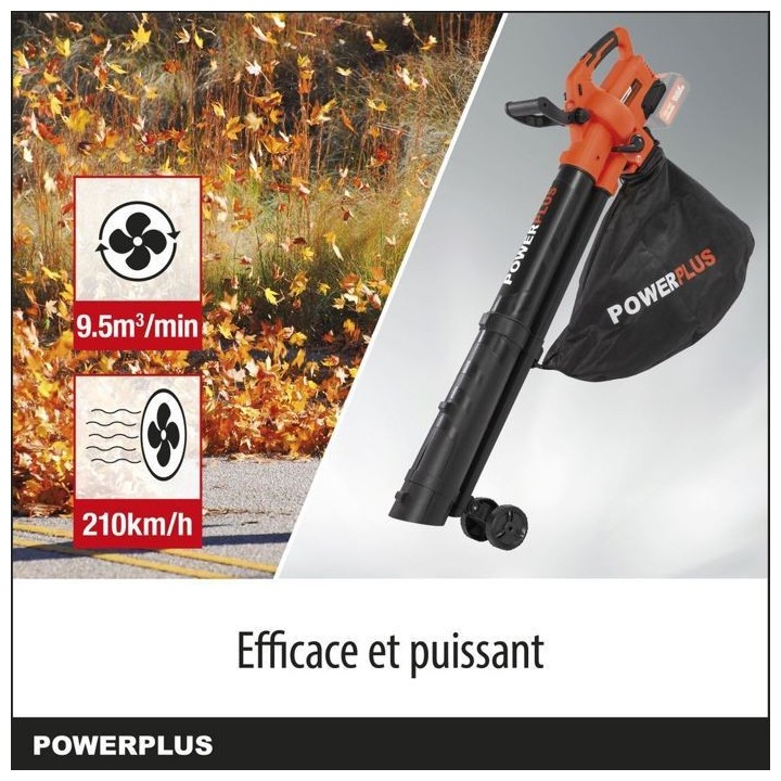 Dual Power 3-en-1 Souffleur de Feuilles a Batterie POWDPG75270 - 40 V,