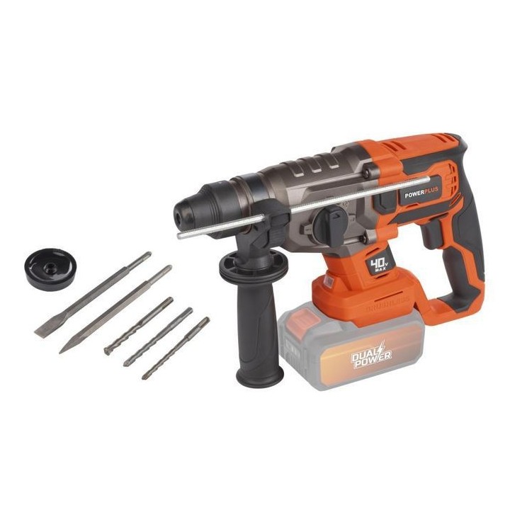 Marteau perforateur sans fil 40V 5J SDS-Plus BRUSHLESS + 5 accessoires