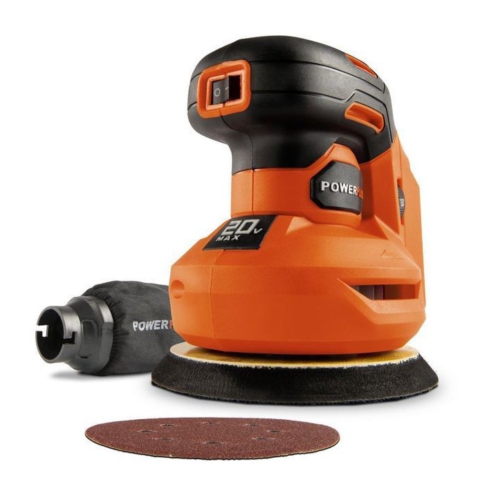 Ponceuse excentrique sans fil 20V Ø125 + 1x abrasif G80 - DUAL POWER