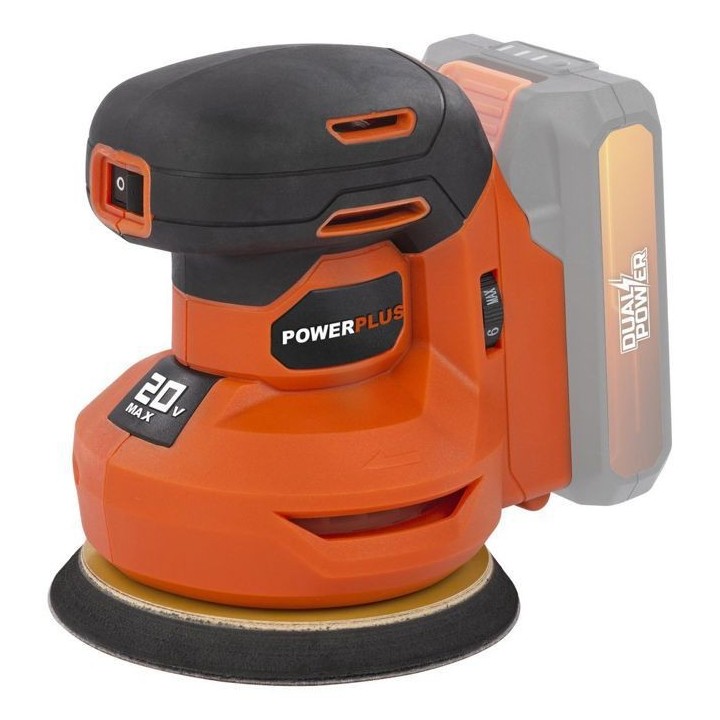 Ponceuse excentrique sans fil 20V Ø125 + 1x abrasif G80 - DUAL POWER