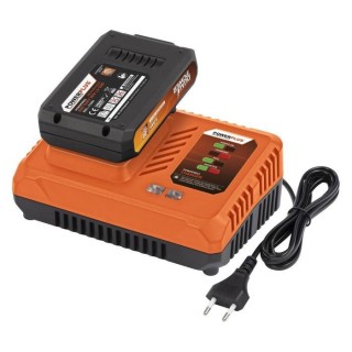 Pack batterie + chargeur 20V Dual Power POWDP9063 - Chargeur rapide 4