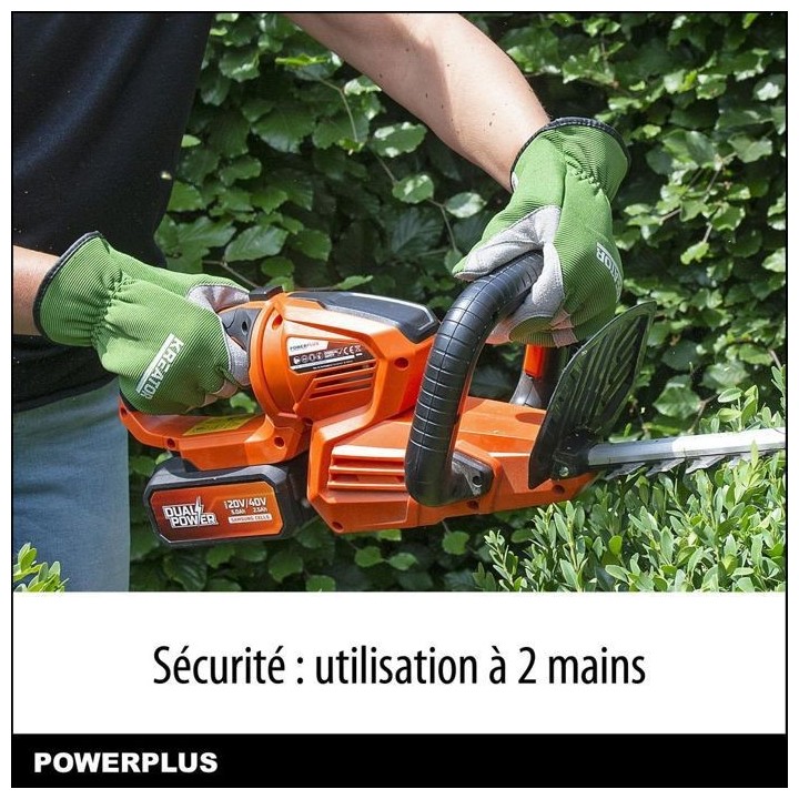 Powerplus Dual Power Taille-Haie Batterie POWDPGSET44 - 40 V, Batterie