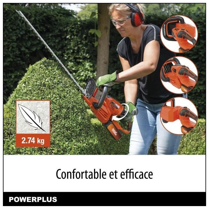 Powerplus Dual Power Taille-Haie Batterie POWDPGSET44 - 40 V, Batterie