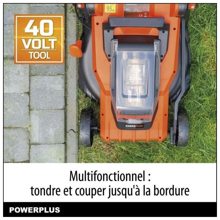 Powerplus Dual Power Tondeuse Gazon Batterie POWDPGLWS2 - Tondeuse a G
