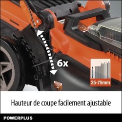 Powerplus Dual Power Tondeuse Gazon Batterie POWDPGLWS2 - Tondeuse a Gazon de 40 V, 420 mm Ø, Batterie et Chargeur inclus