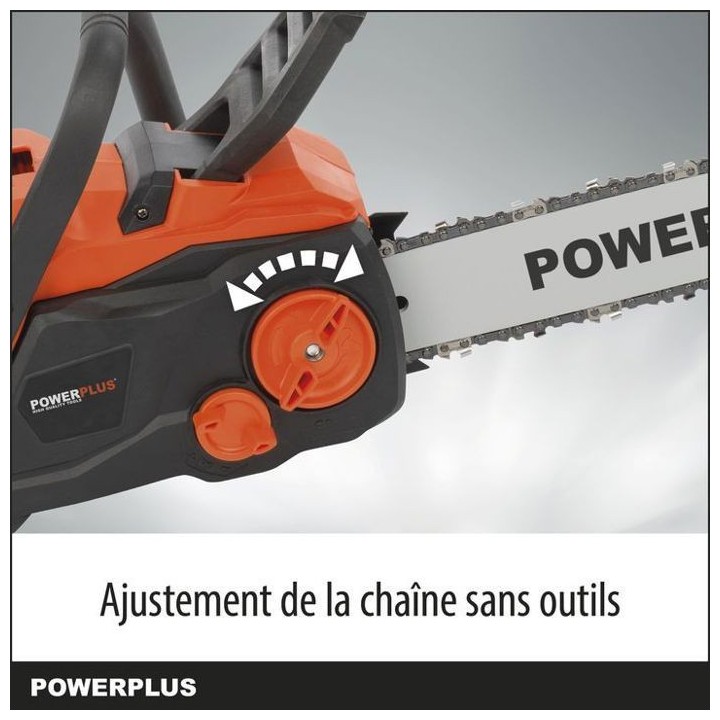 Powerplus Dual Power Tronçonneuse a Batterie POWDPGSET33 - 40 V,Guide