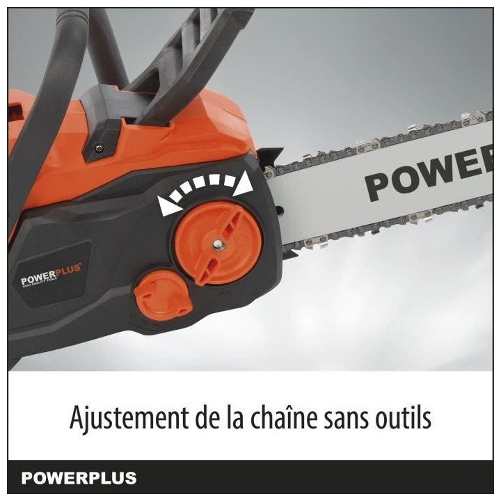 Powerplus Dual Power Tronçonneuse a Batterie POWDPGSET33 - 40 V,Guide