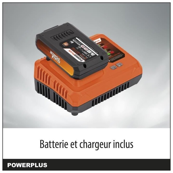 Powerplus Dual Power Tronçonneuse a Batterie POWDPGSET33 - 40 V,Guide