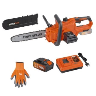 Powerplus Dual Power Tronçonneuse a Batterie POWDPGSET41 - 20 V, Guid