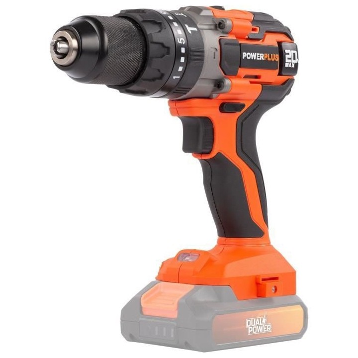 Perceuse visseuse a percussion sans fil 20V 50Nm + 15 accesoires - DUA