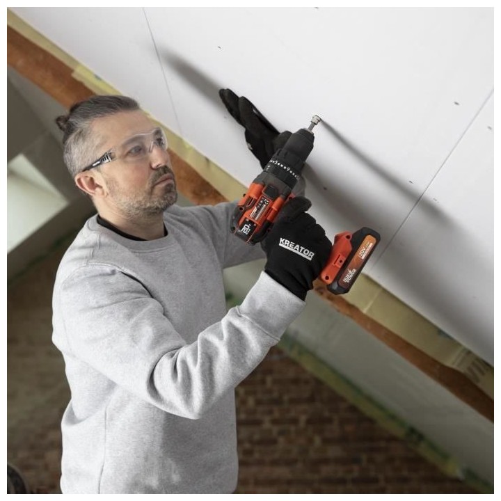 Perceuse visseuse a percussion sans fil 20V 50Nm + 15 accesoires - DUA