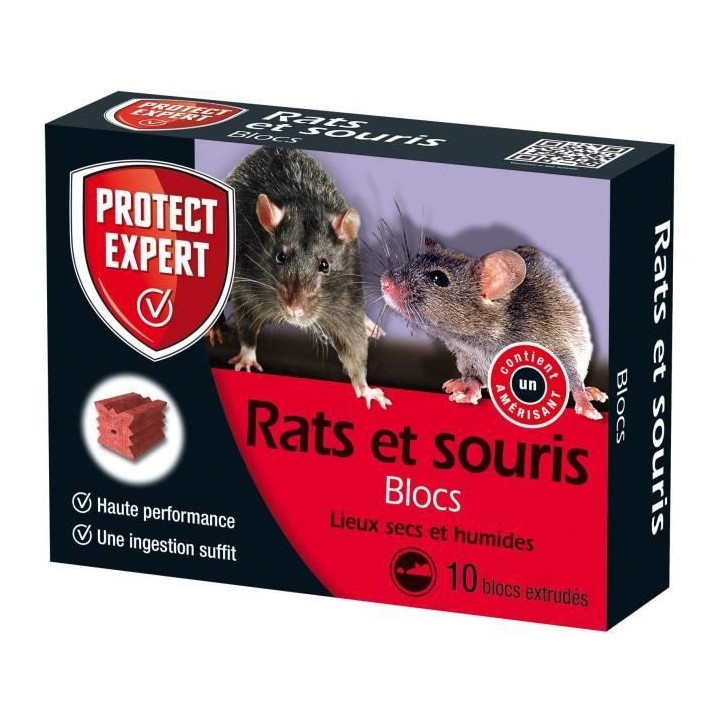 PROTECT EXPERT FB300 Rats & Souris | 10 Blocs extrudes pour lieux secs