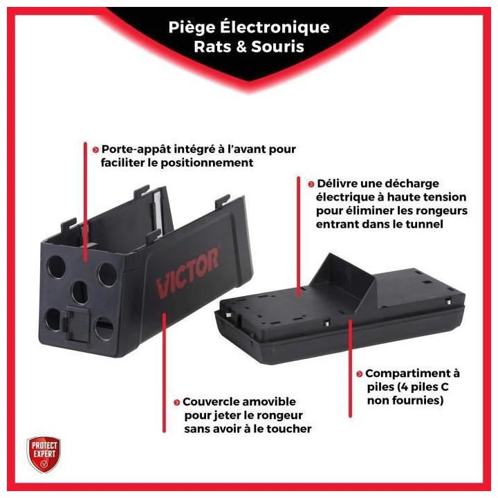 PROTECT EXPERT Victor RASOUTRAP Piege a Rat Electronique-Rapide, Preci
