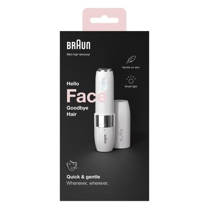 Braun Face Mini FS1000 Rasoir Visage éléctrique pour femme - Doux po