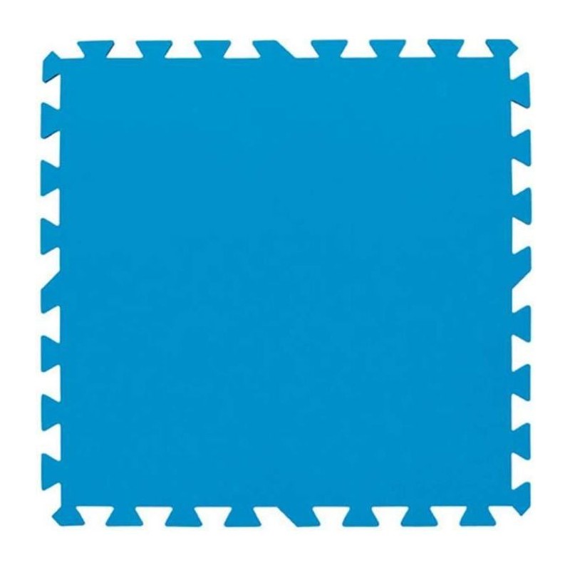 BESTWAY Lot de 9 Dalles de protection de sol mousse bleu 50 x 50 cm ép 3mm (tapis de sol pour piscine hors sol ou spa gonflable