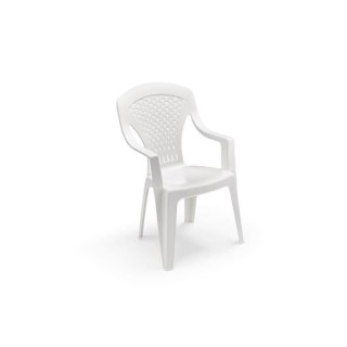 Lot de 4 Fauteuils de jardin monobloc empilable Capri - 56 x 58 x 90 c