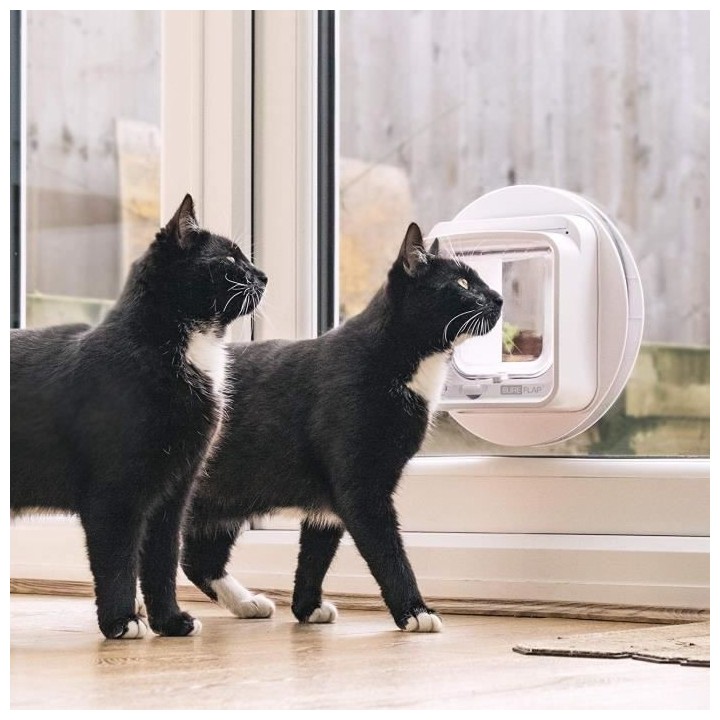 SUREFLAP Chatiere a Puce électronique Connecté - Blanc - 142 mm x 12