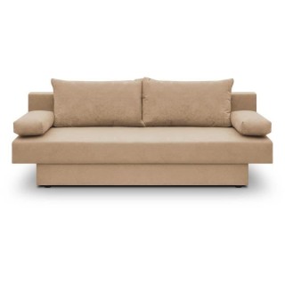 Banquette convertible 3 places Pyry - Tissu beige /sable L 187 x P 85