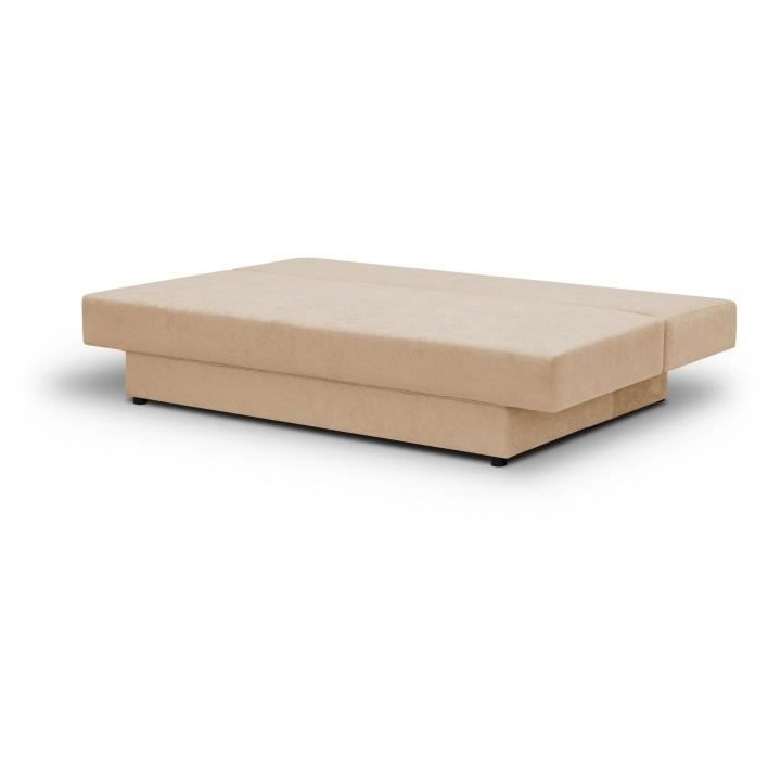 Banquette convertible 3 places Pyry - Tissu beige /sable L 187 x P 85