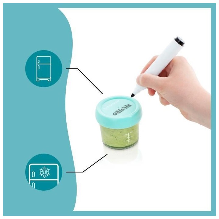 Babymoov Babybols en verre - Multiset - Pots de conservation hermétiq