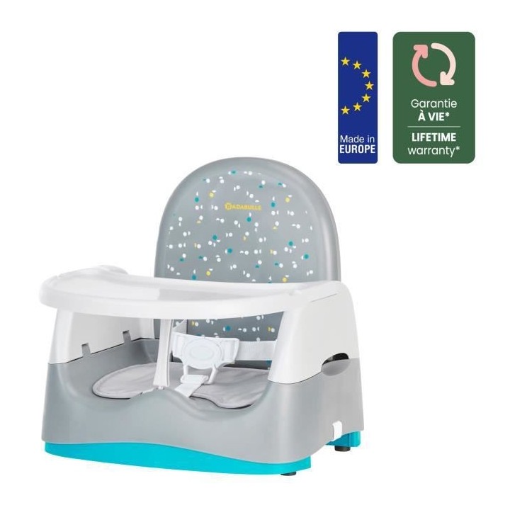 Badabulle Rehausseur de Chaise Home and Go, 6 - 36 mois, Grey